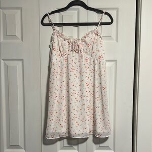 Wild Fable dress white floral spring frocked back size L